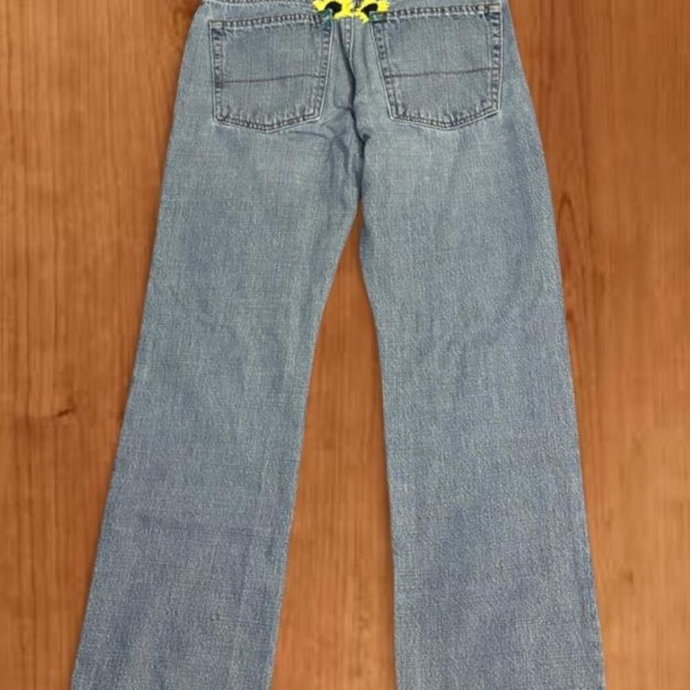 Girls (size 16) Levi's Straight Signature Denim Jeans w/ Handstitched Sunflower